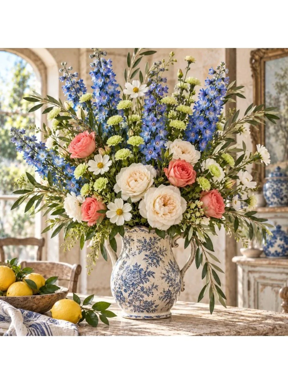 Lime Green Mini Carnation Stems Set of 2 26 Inch Artificial Flowers Faux Filler